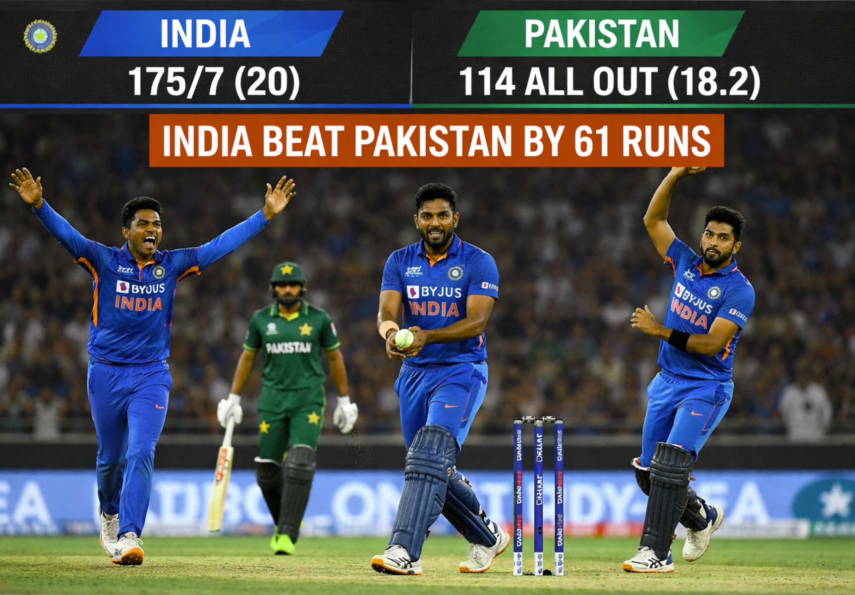 "India vs Pakistan T20 World Cup 2026 action at R. Premadasa Stadium with Ishan Kishan, Axar Patel, and Jasprit Bumrah in key moments"