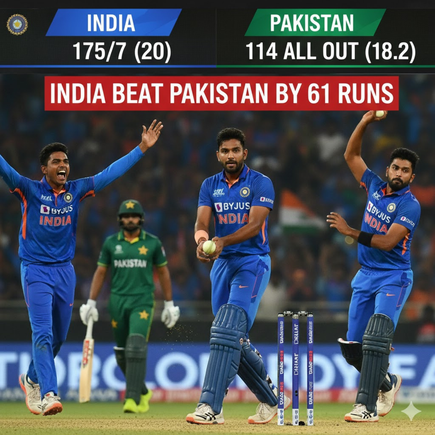 "India vs Pakistan T20 World Cup 2026 action at R. Premadasa Stadium with Ishan Kishan, Axar Patel, and Jasprit Bumrah in key moments"