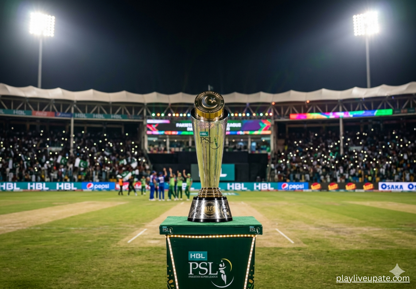 Pakistan Super League trophy during PSL final