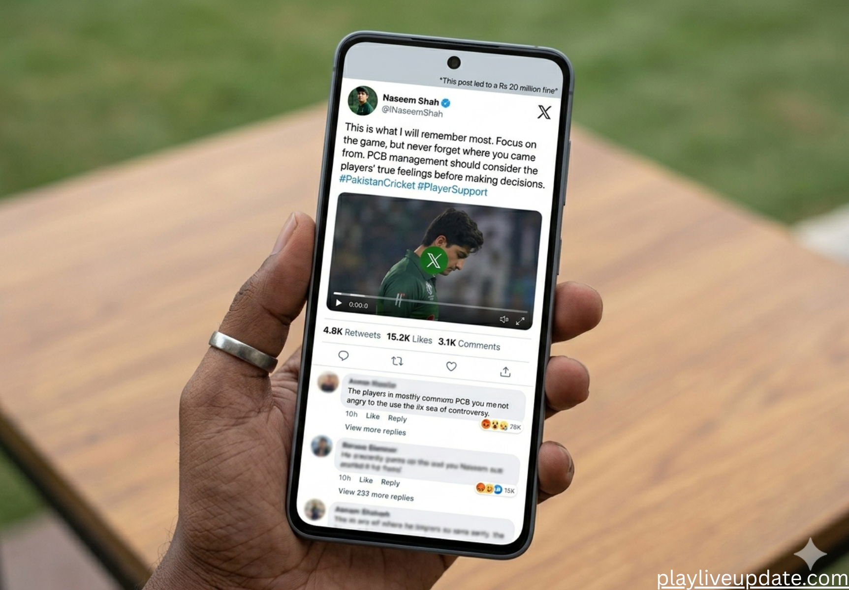 Naseem Shah’s controversial social media post that led to Rs20 million PCB fine