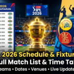 IPL 2026 Schedule & Fixtures full match calendar, teams list, stadiums and cricket tournament overview