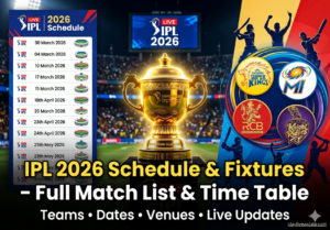 IPL 2026 Fixtures, Match Schedule & Full Time Table – Complete Guide