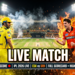 CSK vs SRH IPL 2026 live match stadium face-off with score update and highlights