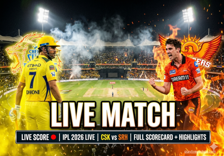 CSK vs SRH IPL 2026 live match stadium face-off with score update and highlights