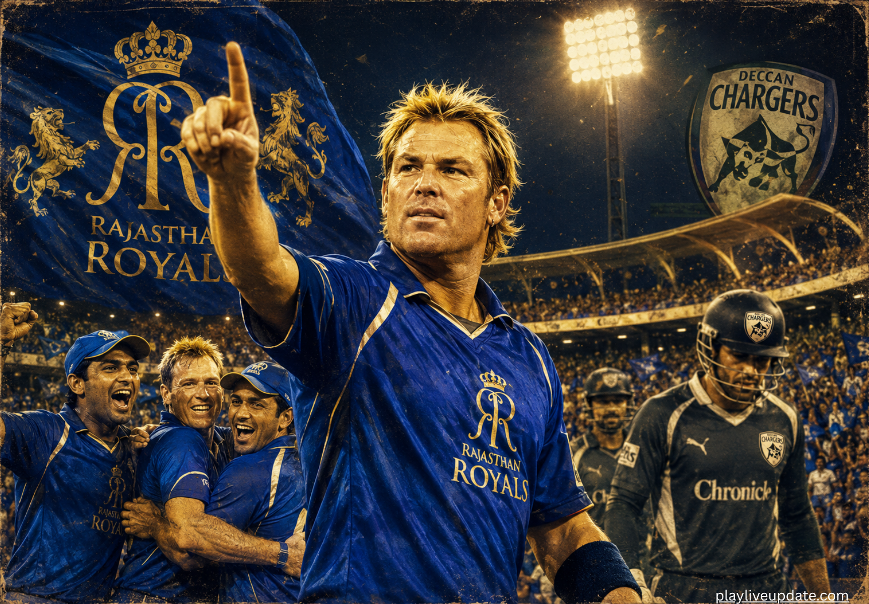 Shane Warne leading Rajasthan Royals during early DC vs RR rivalry