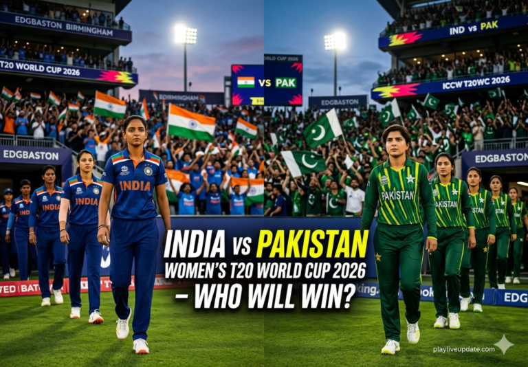 India vs Pakistan Women’s T20 World Cup 2026 rivalry match preview with trophy and players at Edgbaston Birmingham
