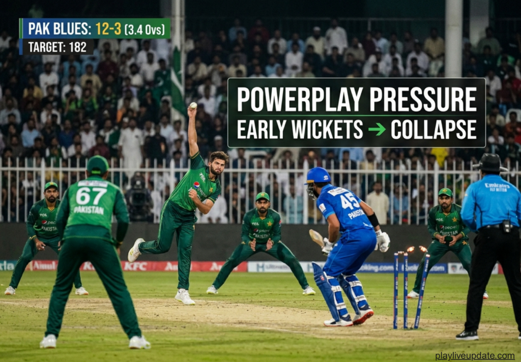 Pakistan Greens new-ball attack puts Pakistan Blues under pressure during Match 5